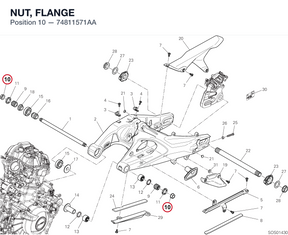 NUT, FLANGE 74811571AA diagram position