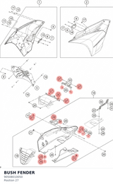 Diagram preview: BUSH FENDER (90508010050)