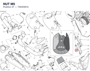 NUT M5 74840381A diagram position