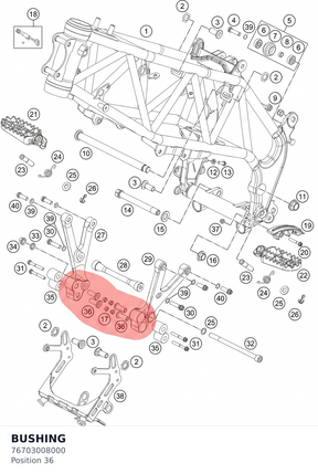 Diagram preview: BUSHING (76703008000)
