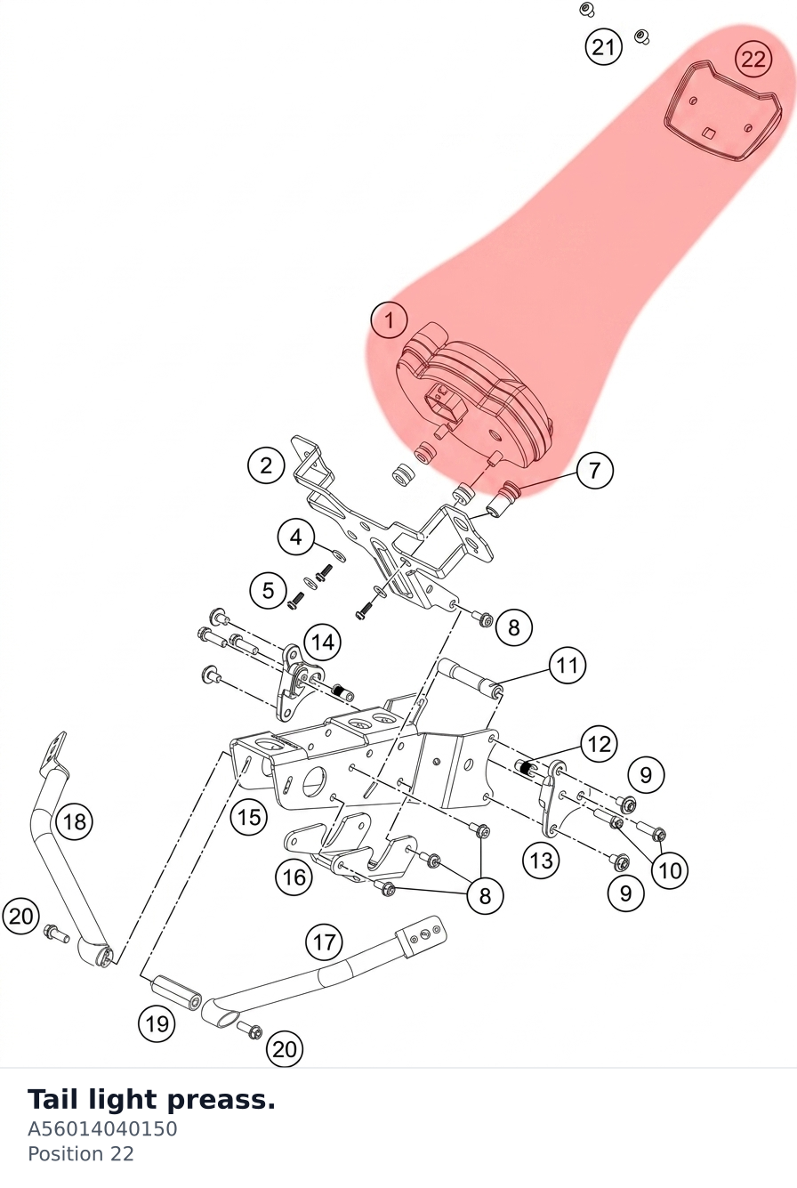 Diagram preview: Tail light preass. (A56014040150)