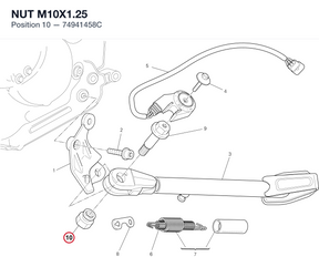 NUT M10X1.25 74941458C diagram position