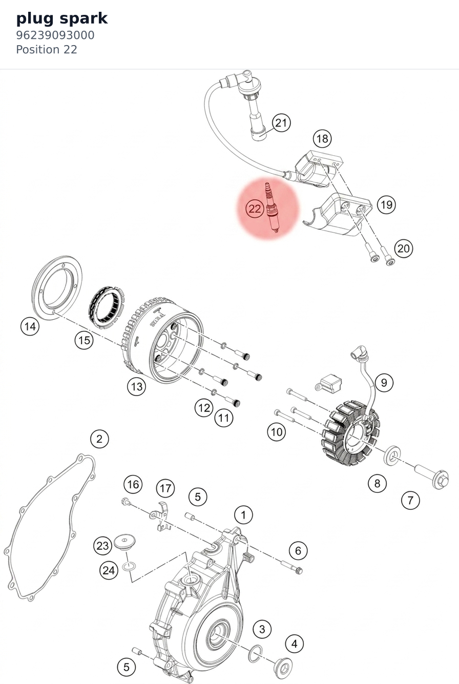 Diagram preview: plug spark (96239093000)