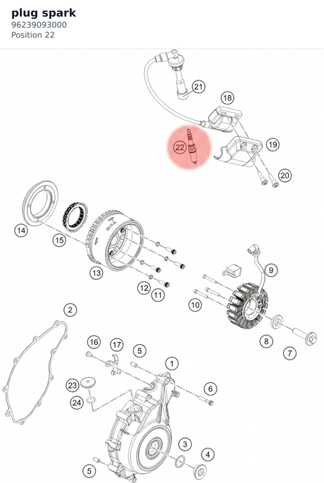 Diagram preview: plug spark (96239093000)