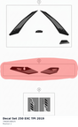 Diagram preview: Decal Set 250 EXC TPI 2019 (79608198025)