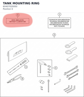 Diagram preview: TANK MOUNTING RING (60407020000)