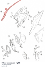 Diagram preview: Filter box cover, right (79106104000ABF)