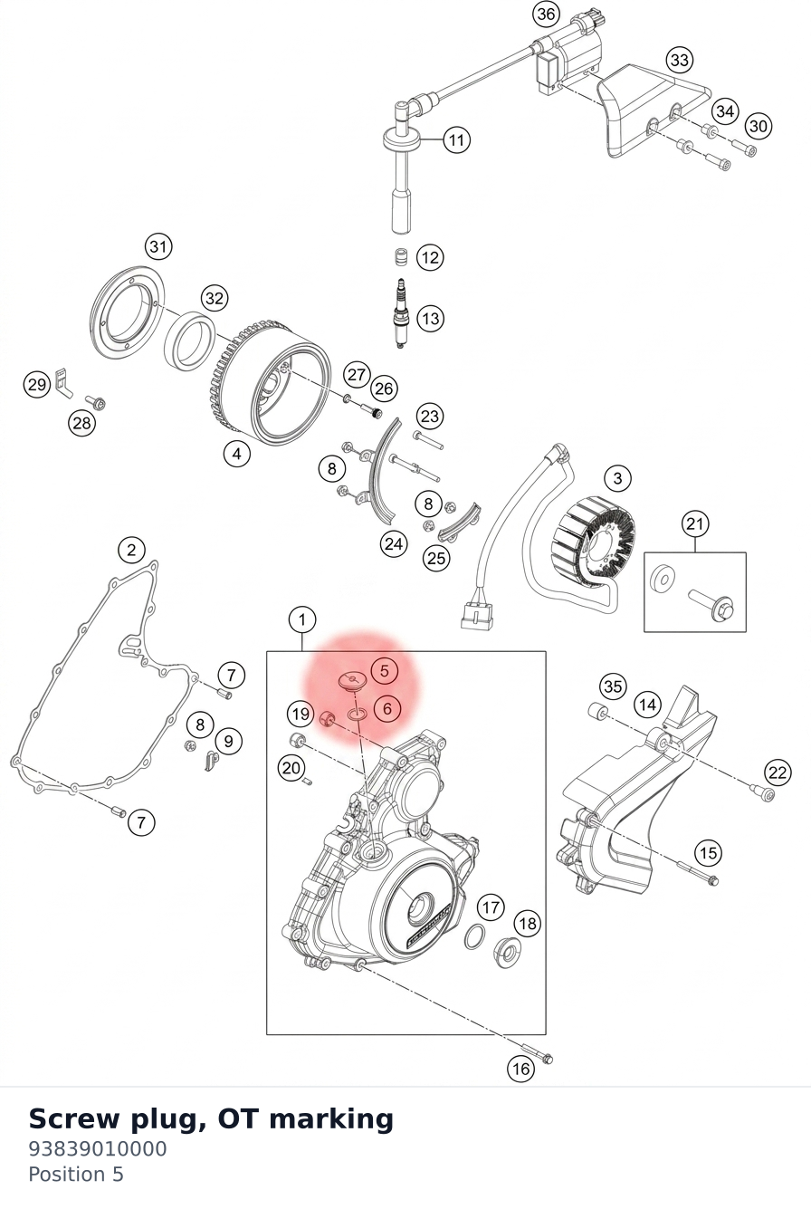 Diagram preview: Screw plug, OT marking (93839010000)