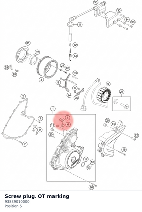 Diagram preview: Screw plug, OT marking (93839010000)