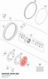 Diagram preview: SENSOR GEAR ABS (C60342020000)