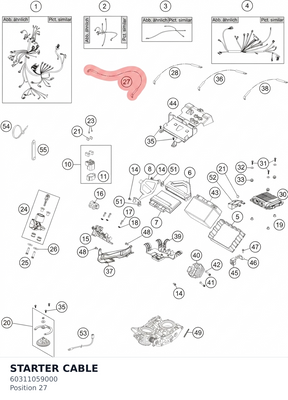 Diagram preview: STARTER CABLE (60311059000)