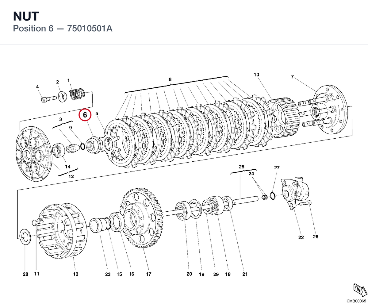 NUT 75010501A diagram position