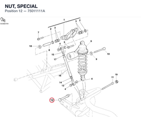 NUT, SPECIAL 75011111A diagram position