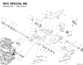 NUT, SPECIAL M8 75011251A diagram position