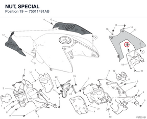 NUT, SPECIAL 75011491AB diagram position