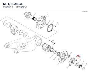 NUT, FLANGE 75012401A diagram position