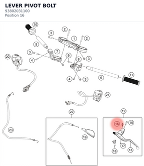 Diagram preview: LEVER PIVOT BOLT (93802031100)