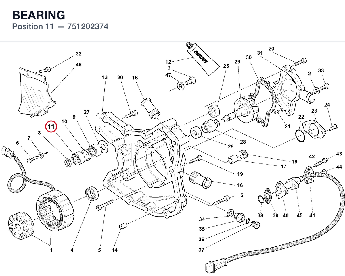 BEARING 751202374 diagram position