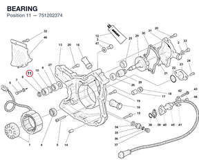 BEARING 751202374 diagram position