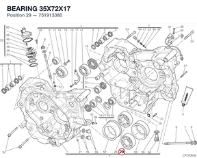 BEARING 35X72X17 751913380 diagram position