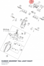 Diagram preview: RUBBER GROMMET TAIL LIGHT RIGHT (93014049000)