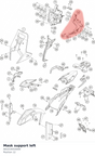 Diagram preview: Mask support left (A61014010000)