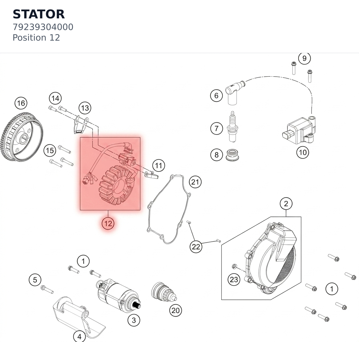 Diagram preview: STATOR (79239304000)