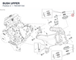 BUSH UPPER 75610911AA diagram position