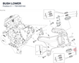 BUSH LOWER 75610921AA diagram position
