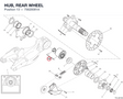 HUB, REAR WHEEL 75620081A diagram position