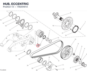 HUB, ECCENTRIC 75620481A diagram position