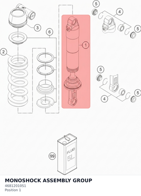 Diagram preview: MONOSHOCK ASSEMBLY GROUP (46812010S1)