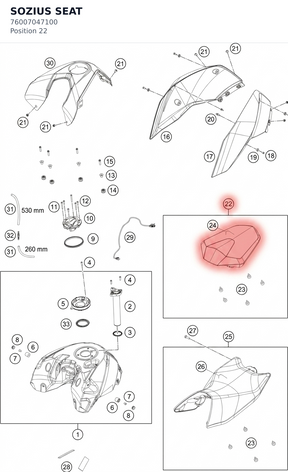 Diagram preview: SOZIUS SEAT (76007047100)