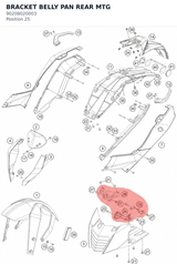 Diagram preview: BRACKET BELLY PAN REAR MTG (90208020003)