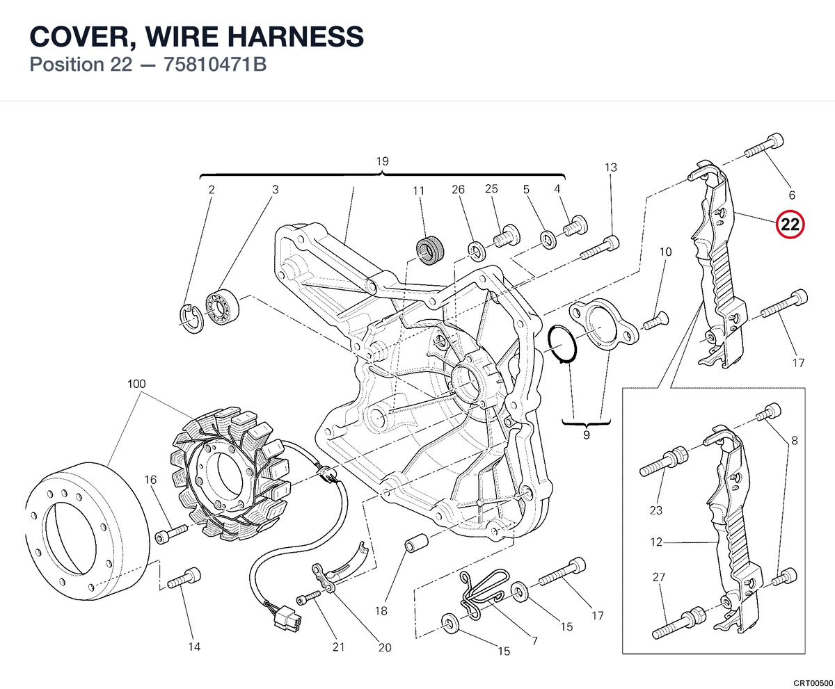 COVER, WIRE HARNESS 75810471B diagram position