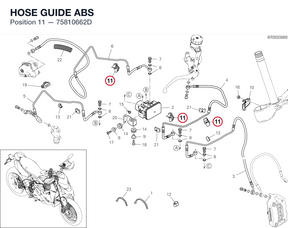 HOSE GUIDE ABS 75810662D diagram position