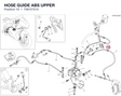 HOSE GUIDE ABS UPPER 75810721A diagram position