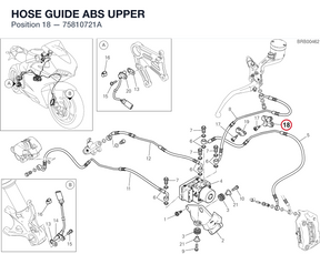 HOSE GUIDE ABS UPPER 75810721A diagram position