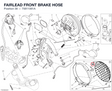 FAIRLEAD FRONT BRAKE HOSE 75811061A diagram position