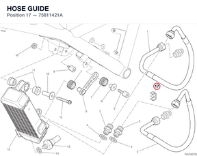 HOSE GUIDE 75811421A diagram position