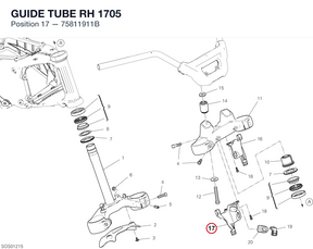 GUIDE TUBE RH 1705 75811911B diagram position