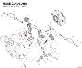 HOSE GUIDE ABS 75812301A diagram position