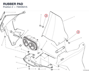 RUBBER PAD 75840621A diagram position