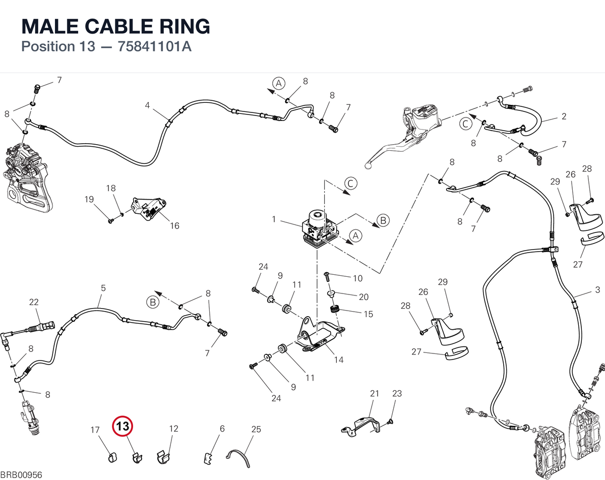 MALE CABLE RING 75841101A diagram position