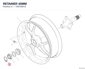RETAINER 40MM 75910091A diagram position