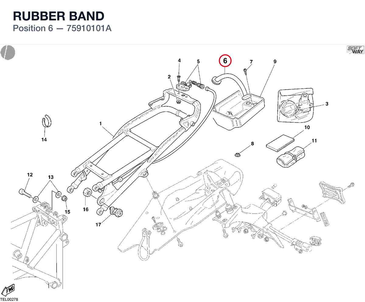 RUBBER BAND 75910101A diagram position