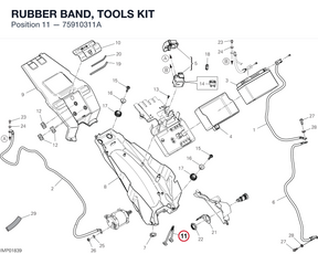 RUBBER BAND, TOOLS KIT 75910311A diagram position