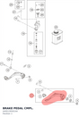 Diagram preview: BRAKE PEDAL CMPL. (A40513050144)