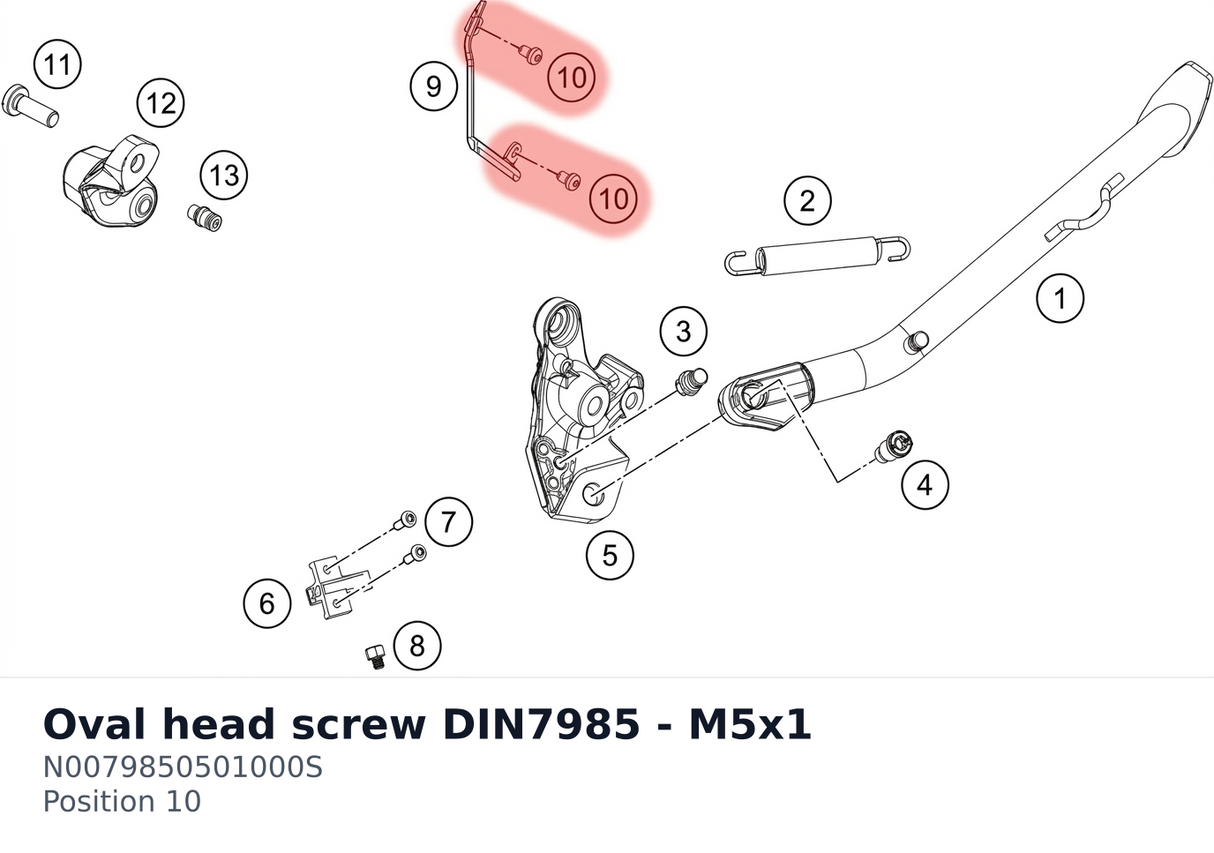 Diagram preview: Oval head screw DIN7985 - M5x1 (N0079850501000S)