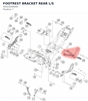 Diagram preview: FOOTREST BRACKET REAR L/S (90503048000)